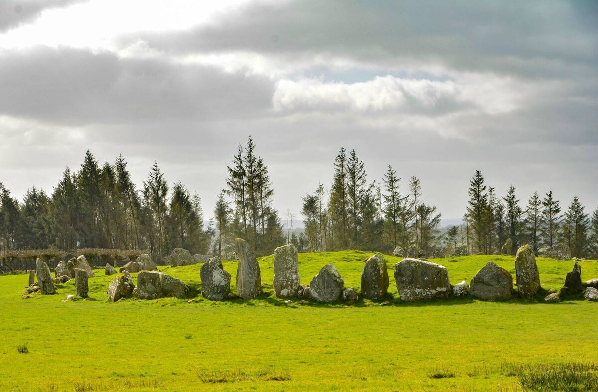 Beltany stone circle, set on a remote windy hilltop in Donegal. Here the druids studied the stars and conducted sacred rituals at the important festivals of the ancient Irish year. Picture: Richard Mills 