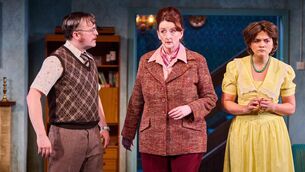 <p>Peter McGann, Anna Healy and Fionnuala Gygax in The Whiteheaded Boy, at the  Abbey. Picture: Patricio Cassinoni</p>