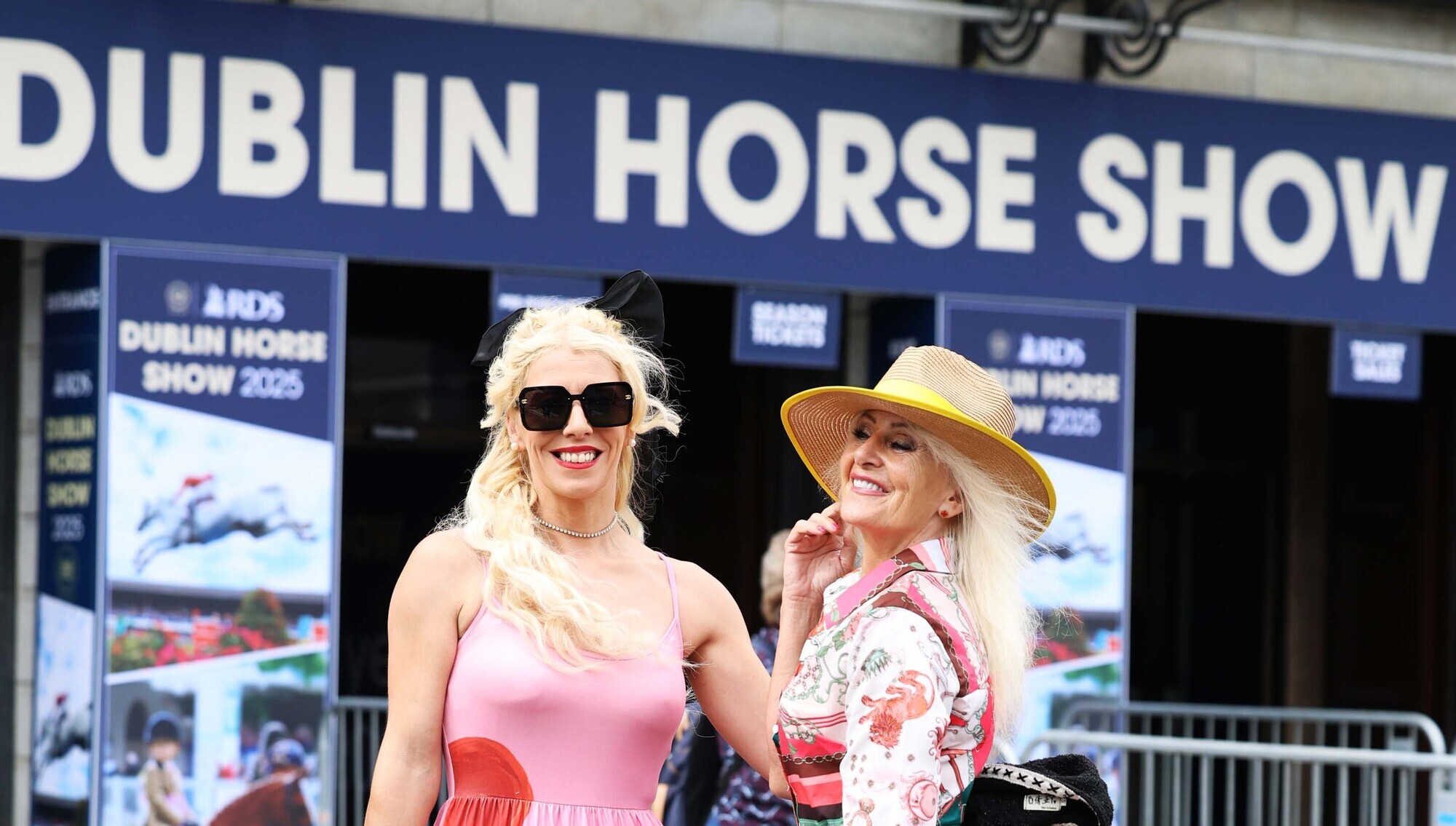 Dawn Leadon Bolger and Bernie Leadon Bolger from Wicklow at the RDS. Pic: Leon Farrell / Photocall Ireland