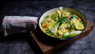 <p>Curried coconut poached hake, recipe by Aishling Moore: Picture Chani Anderson</p> <p>Curried coconut poached hake, recipe by Aishling Moore: Picture Chani Anderson</p>