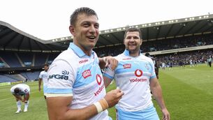 <p>SPRING IN STEP: Vodacom Bulls' Handre Pollard, left, and Marco van Staden. Picture: Ewan Bootman/Inpho</p> <p>SPRING IN STEP: Vodacom Bulls' Handre Pollard, left, and Marco van Staden. Picture: Ewan Bootman/Inpho</p>
