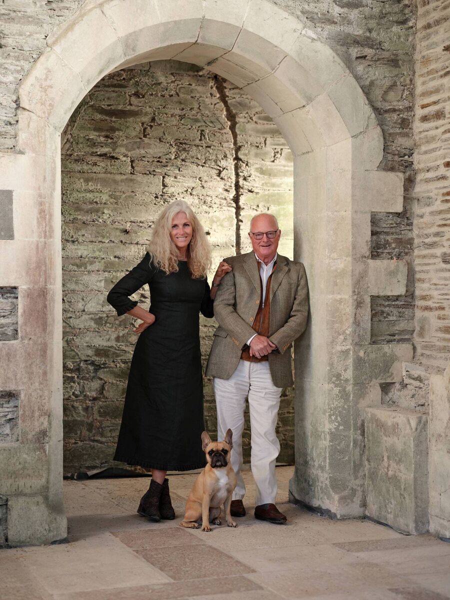 Stephen Evans-Freke, his partner Barbara Birt and Batman, CastleFreke's watchdog