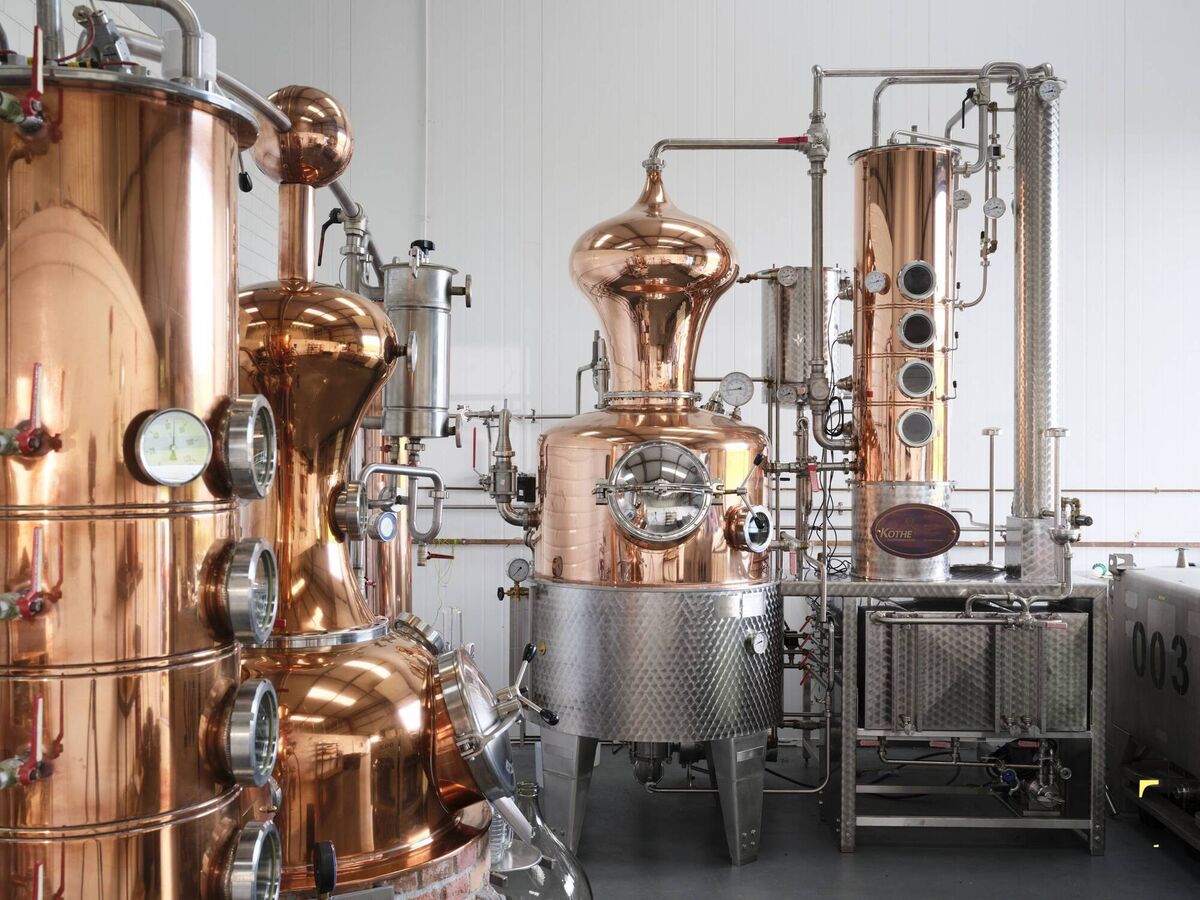 Copper stills 'Algy' and 'Percy', named after Freke family individuals