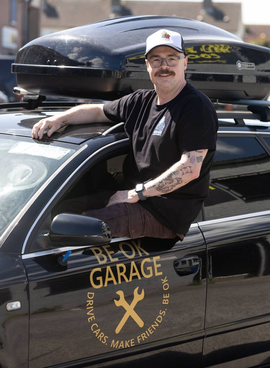 ‘I want to make the world a slightly better place.’ Dave Smith from Be OK Garage — a car-based support group for men in Dublin. Picture: Gareth Chaney ‘I want to make the world a slightly better place.’ Dave Smith from Be OK Garage — a car-based support group for men in Dublin. Picture: Gareth Chaney