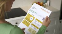 Close Up Of Woman Opening Euro Energy Bill During Cost Of Living Crisis