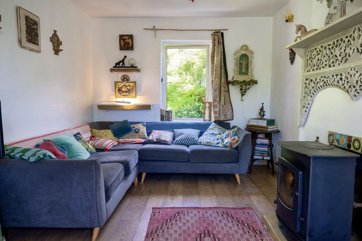 Cosy sitting room at 27 Assumption Place,  reflects the home’s eclectic and artistic character. Picture Chani Anderson