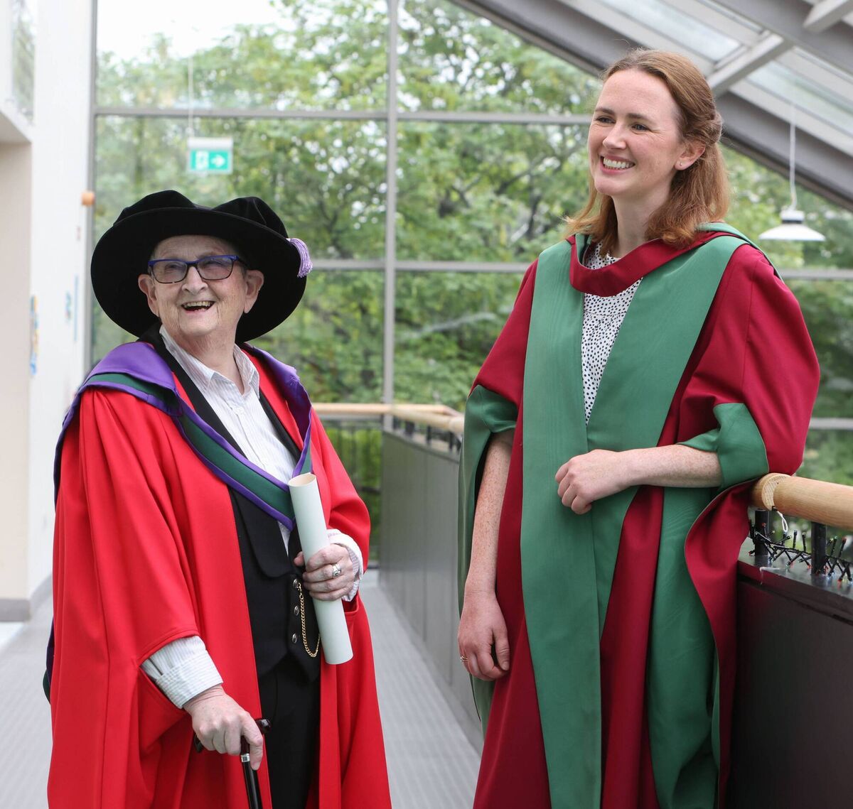 Dr Mary Harney with Dr Maeve O’Rourke, PhD supervisor and senior lecturer in the Irish Centre for Human Rights, University of Galway. Picture: Aengus McMahon Dr Mary Harney with Dr Maeve O’Rourke, PhD supervisor and senior lecturer in the Irish Centre for Human Rights, University of Galway. Picture: Aengus McMahon