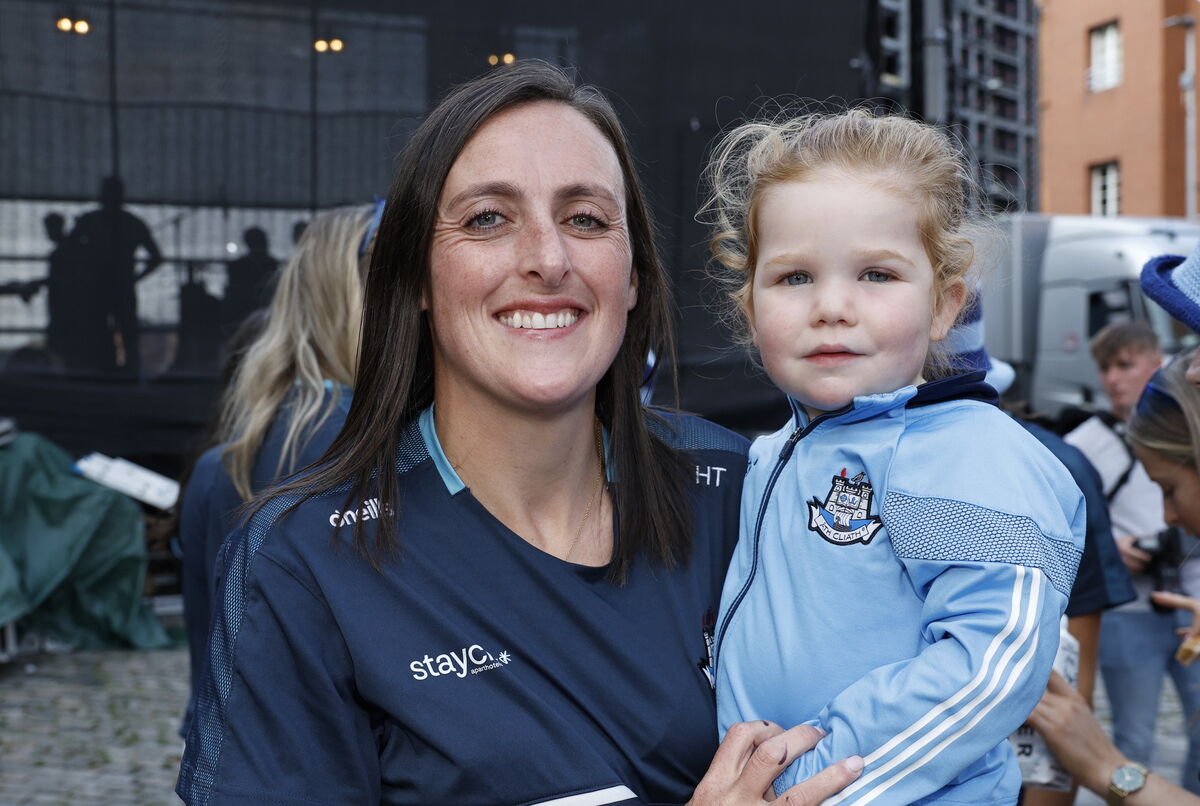 Tyrrell with her daughter Aoife in Smithfield Square last year. Picture: Conor Ó Mearáin/Collins Photo Agency Tyrrell with her daughter Aoife in Smithfield Square last year. Picture: Conor Ó Mearáin/Collins Photo Agency