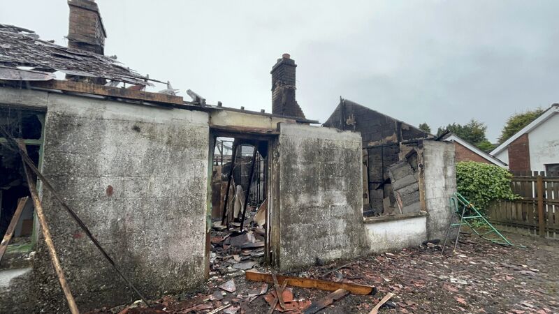 A general view of a house in the Sandyknowles area of Newtownabbey burnt out in the second night of unrest in Belfast following a knife attack on Monday. Northern Ireland saw a second night of unrest with police using water cannons on rioters, as the Belfast stabbing attack victim's family said they were "disgusted" by the disorder. Picture: PA A general view of a house in the Sandyknowles area of Newtownabbey burnt out in the second night of unrest in Belfast following a knife attack on Monday. Northern Ireland saw a second night of unrest with police using water cannons on rioters, as the Belfast stabbing attack victim's family said they were "disgusted" by the disorder. Picture: PA