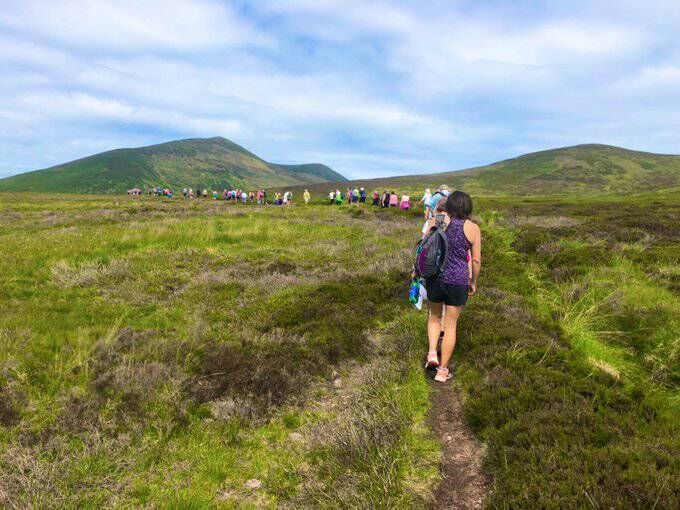 Crossing the Knockmealdown Mountains on St Declan's Way. Crossing the Knockmealdown Mountains on St Declan's Way.