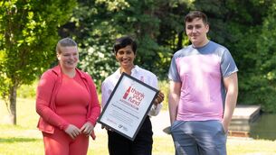 <p>Sophie Carroll, South Dublin County Partnership member; Amruta Vaidya, Coca-Cola Ireland country manager; and Simon Stokes, South Dublin County Partnership member </p> <p>Sophie Carroll, South Dublin County Partnership member; Amruta Vaidya, Coca-Cola Ireland country manager; and Simon Stokes, South Dublin County Partnership member </p>