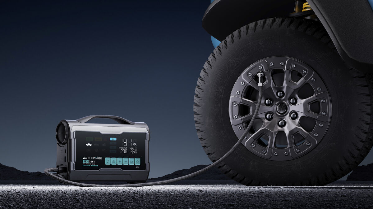 Use the mode switch to quickly toggle between preset vehicle types or manually customise your own pressure settings. Picture: Vantrue Use the mode switch to quickly toggle between preset vehicle types or manually customise your own pressure settings. Picture: Vantrue