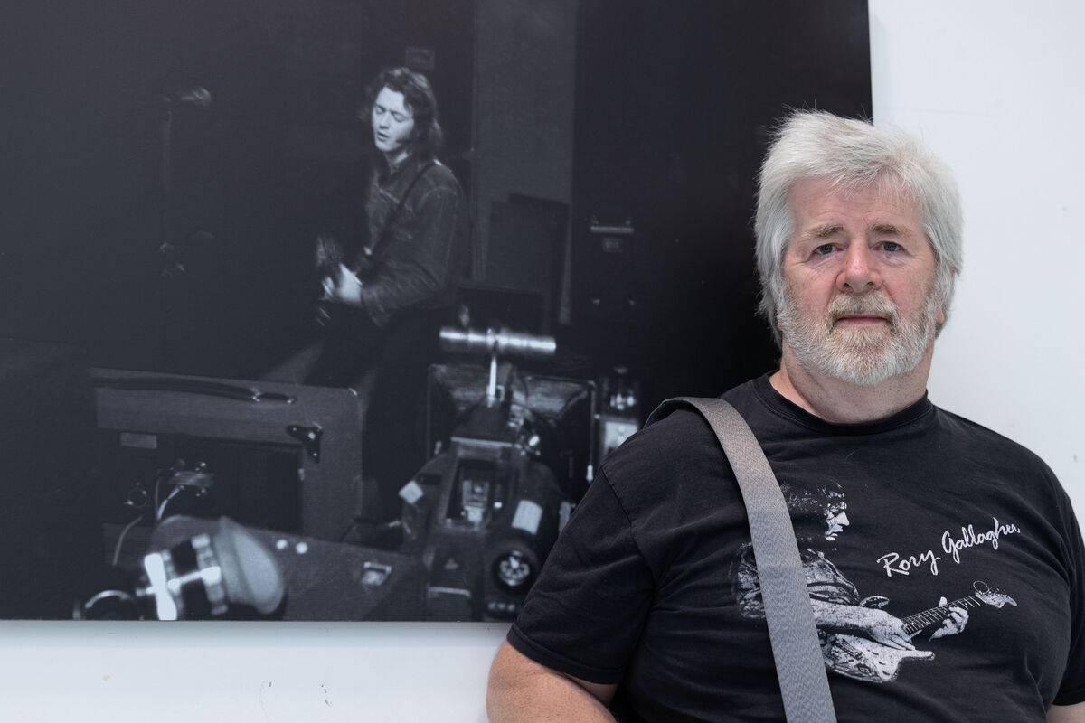 Pat Galvin, whose photographs from Gallagher's 1974 concert at Cork City Hall, feature in one of the exhibitions. Pat Galvin, whose photographs from Gallagher's 1974 concert at Cork City Hall, feature in one of the exhibitions.