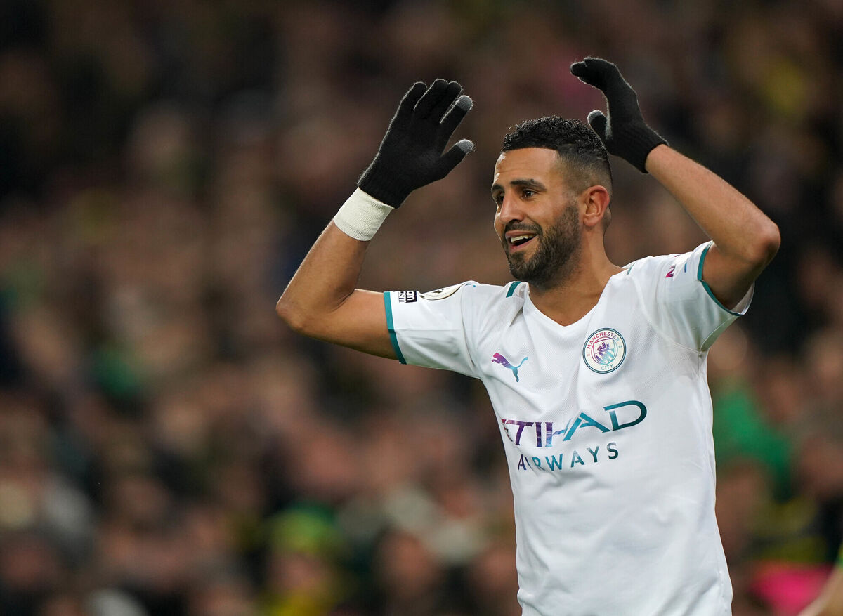 Manchester City's Riyad Mahrez during the Premier League match at Carrow Road in 2022. Picture: Joe Giddens/PA Wire Manchester City's Riyad Mahrez during the Premier League match at Carrow Road in 2022. Picture: Joe Giddens/PA Wire