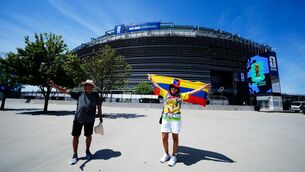 <p>Colombia fans outside the New York New Jersey Stadium in East Rutherford, commonly known as the MetLife Stadium. Picture: Andrew Milligan/PA Wire</p> <p>Colombia fans outside the New York New Jersey Stadium in East Rutherford, commonly known as the MetLife Stadium. Picture: Andrew Milligan/PA Wire</p>