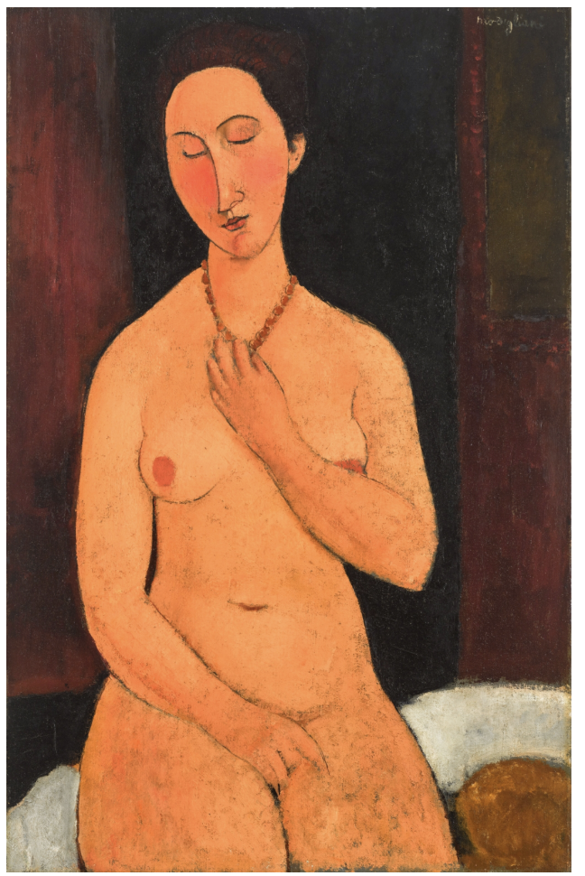 Amedeo Modigliani's 'Nu assis au collier'. Amedeo Modigliani's 'Nu assis au collier'.