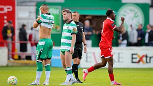 <p>Mipo Odubeko scored a 65th minute winner for Shelbourne against Shamrock Rovers. Pic: ©INPHO/Ryan Byrne</p> <p>Mipo Odubeko scored a 65th minute winner for Shelbourne against Shamrock Rovers. Pic: ©INPHO/Ryan Byrne</p>