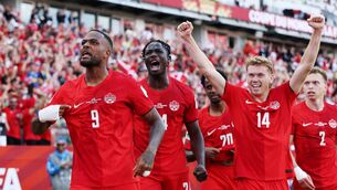 <p>Cyle Larin was on the pitch just two minutes when he scored an equaliser for Canada against Bosnia and Herzegovina. Pic: Charlotte Wilson/Getty Images</p> <p>Cyle Larin was on the pitch just two minutes when he scored an equaliser for Canada against Bosnia and Herzegovina. Pic: Charlotte Wilson/Getty Images</p>