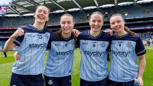 <p>Dublin’s Michelle Davoren, Lauren Magee, Orlagh Nolan and Hannah Leahy. Picture: James Crombie/Inpho</p> <p>Dublin’s Michelle Davoren, Lauren Magee, Orlagh Nolan and Hannah Leahy. Picture: James Crombie/Inpho</p>