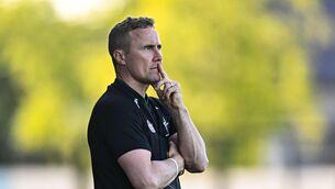 <p>Kildare manager Brian Flanagan during today's loss to Kerry. Picture: Piaras Ó Mídheach/Sportsfile</p>