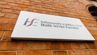 Sign for the Irish Health Service Executive (HSE) - Feidhmeannacht na Seirbhise Slainte
