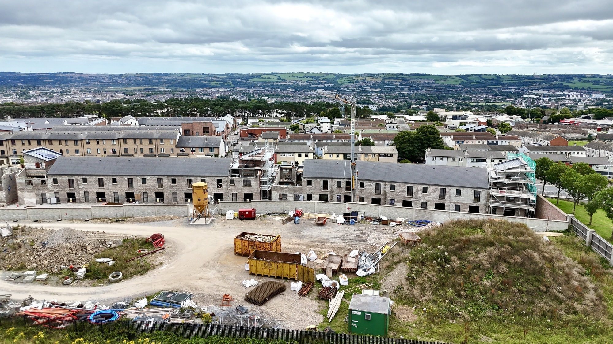 Phase 2c of the North West Quarter Regeneration on Kilmore Rd in Knocknaheeny, Cork. Pic of demolition work of 24 partially completed homes on Kilmore Rd in July last year. Picture: Larry Cummins