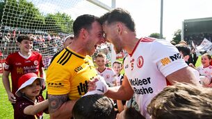 <p>Tyrone goalkeeper Niall Morgan scored a winning two-point free for his side against Mayo in Round 2A of the All-Ireland SFC. Pic: Ramsey Cardy/Sportsfile</p> <p>Tyrone goalkeeper Niall Morgan scored a winning two-point free for his side against Mayo in Round 2A of the All-Ireland SFC. Pic: Ramsey Cardy/Sportsfile</p>