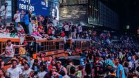 Knicks Fans Gather In NYC To Watch Game 5 Of The NBA Finals Against The San Antonio Spurs