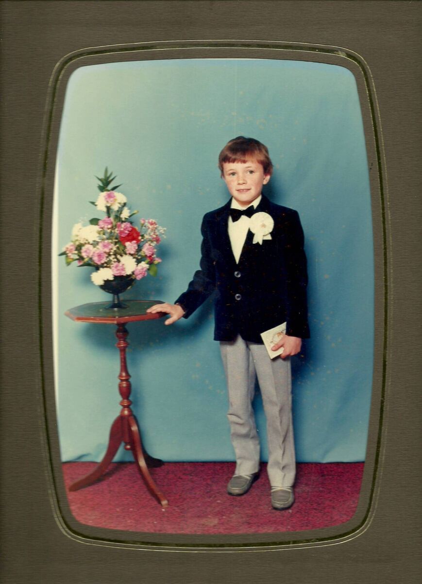Gearoid Farrelly at his First Communion in 1987. Gearoid Farrelly at his First Communion in 1987.
