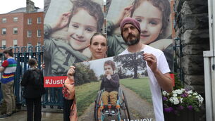 <p>Harvey Morrison Sherratt's parents, Gillian Sherratt and Stephen Morrison, during a Justice for Harvey March in Dublin in August 2025. They have frequently raised questions about waiting list management in CHI hospitals. File picture</p> <p>Harvey Morrison Sherratt's parents, Gillian Sherratt and Stephen Morrison, during a Justice for Harvey March in Dublin in August 2025. They have frequently raised questions about waiting list management in CHI hospitals. File picture</p>