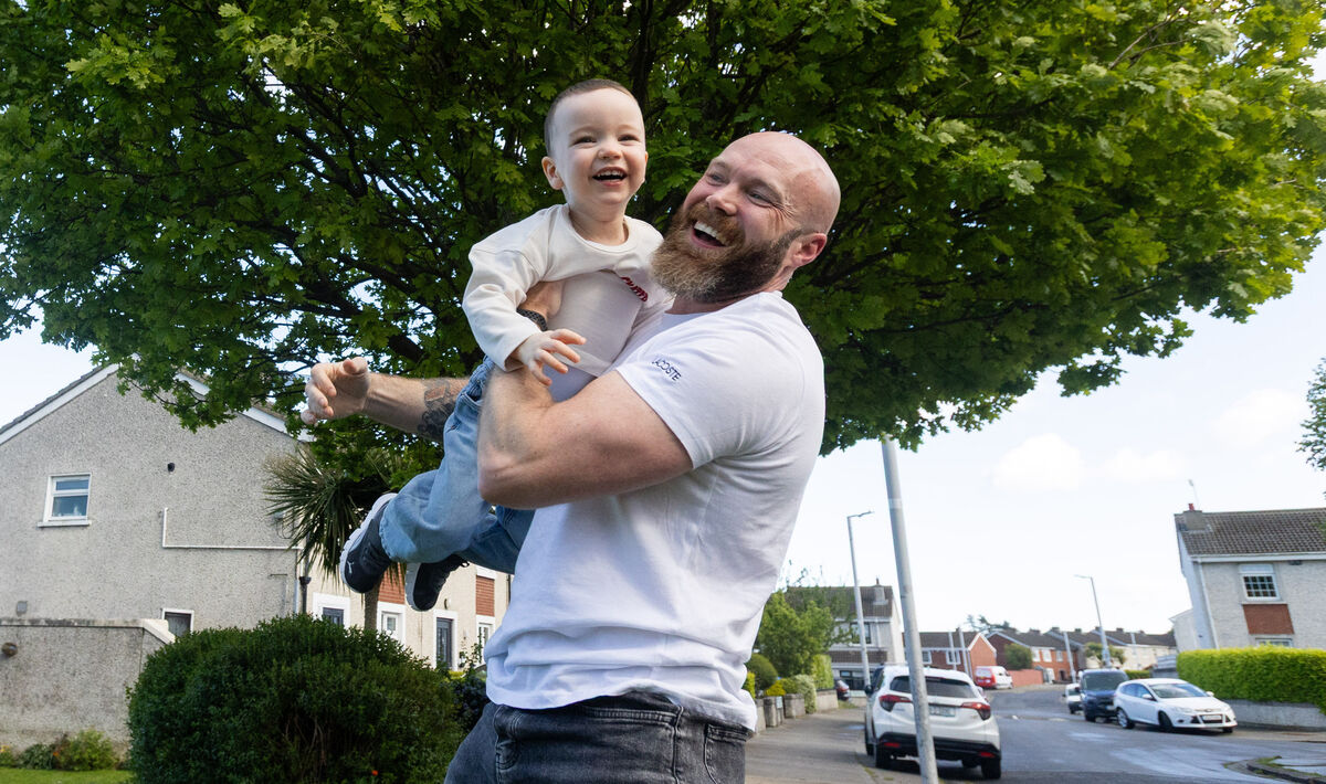 Shane Fallon with son Brody, 2, at their home in Ballybrack, Dublin. Picture: Gareth Chaney Shane Fallon with son Brody, 2, at their home in Ballybrack, Dublin. Picture: Gareth Chaney