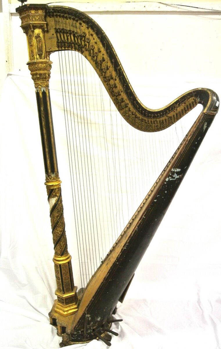 A 19th-century pedal harp by Sebastian Erard at Woodwards. A 19th-century pedal harp by Sebastian Erard at Woodwards.