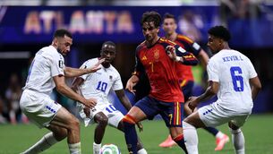 <p>Spain were unable to break down a determined Cape Verde defence, including Roberto 'Pico' Lopes (#4). Pic: Mattia Ozbot/Getty Images</p>