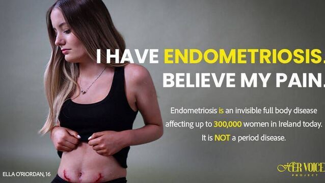<p>Endometriosis patient group Her Voice Project are launching the billboard campaign to raise awareness of the condition. Picture: Her Voice Project</p>