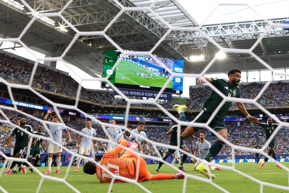 TRIPLE A: Abdulelah Al-Amri pokes home for the Saudis. Picture: Lars Baron/Getty TRIPLE A: Abdulelah Al-Amri pokes home for the Saudis. Picture: Lars Baron/Getty
