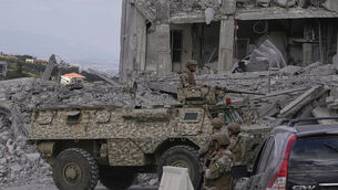 <p>Lebanese soldiers are deployed in the village of Beer al-Salassel, south Lebanon (Mohammed Zaatari/AP)</p>