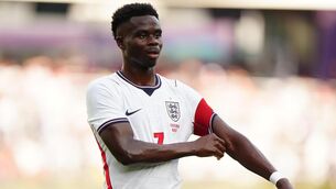 <p>SAKA CAN: Bukayo Saka playing against Costa Rica (Bradley Collyer/PA</p> <p>SAKA CAN: Bukayo Saka playing against Costa Rica (Bradley Collyer/PA</p>