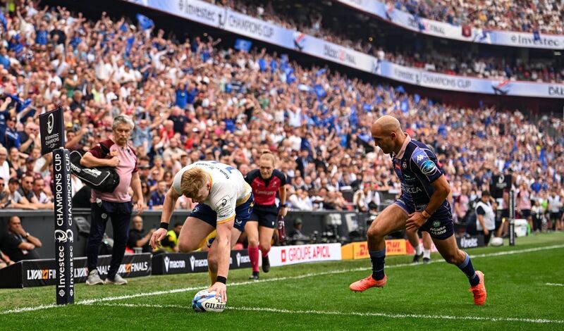 Tommy O'Brien scores a try. Pic: Brendan Moran/Sportsfile Tommy O'Brien scores a try. Pic: Brendan Moran/Sportsfile