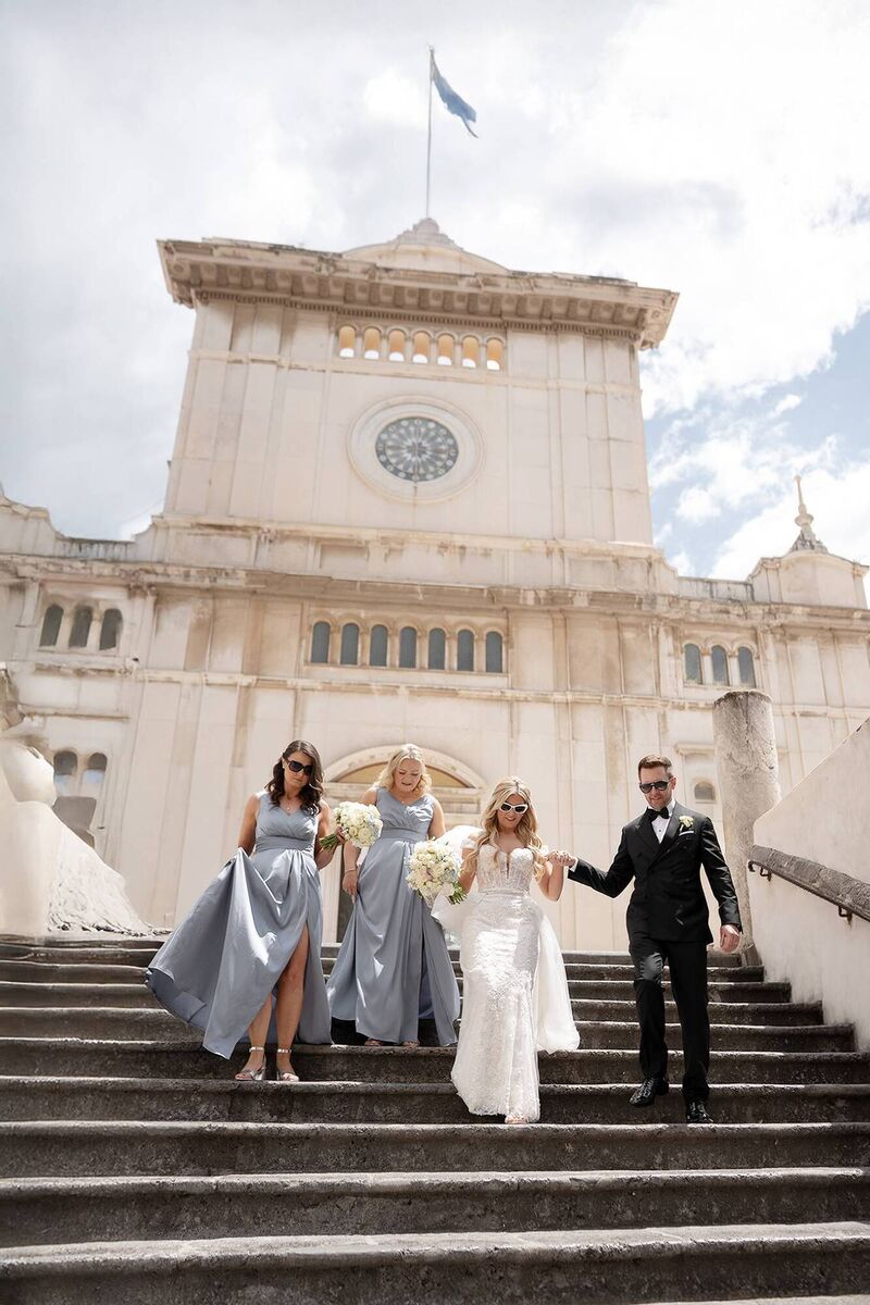 Aisling with her bridesmaids in Italy. Aisling with her bridesmaids in Italy.