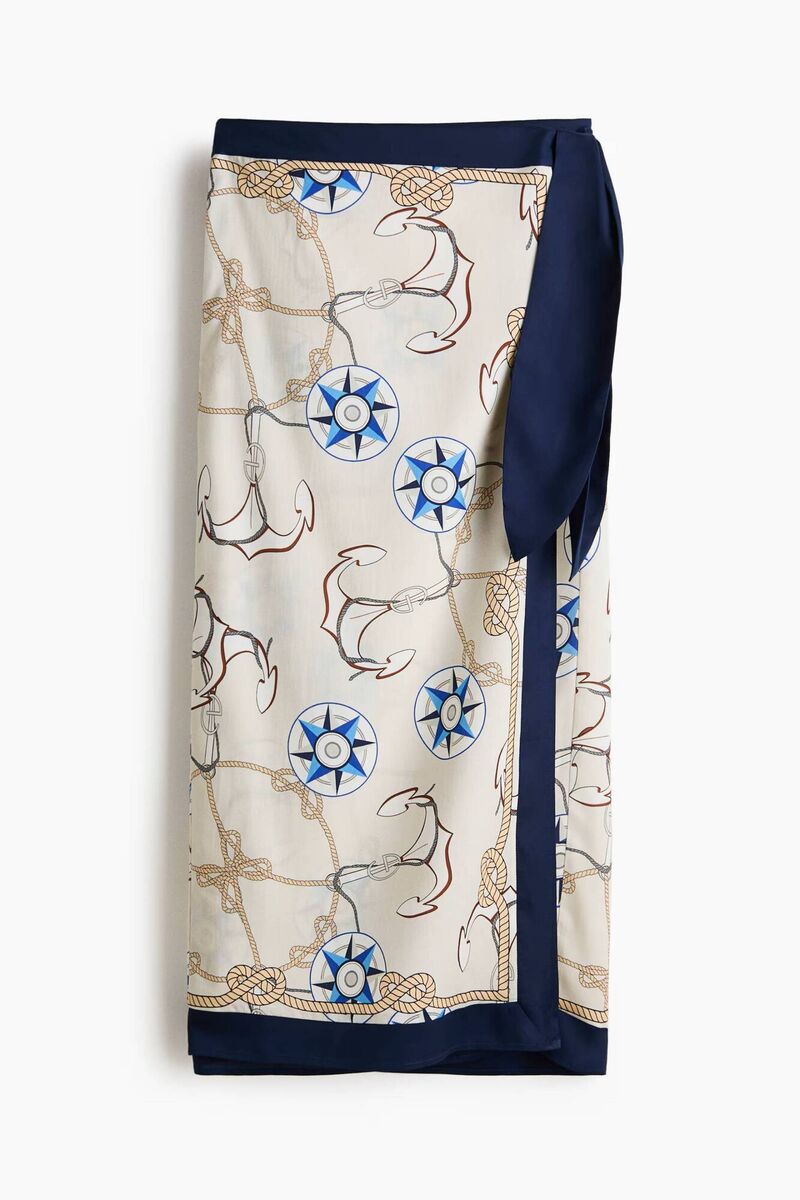 Nautical Print Wrap Skirt, €34.99, H&M. Nautical Print Wrap Skirt, €34.99, H&M.