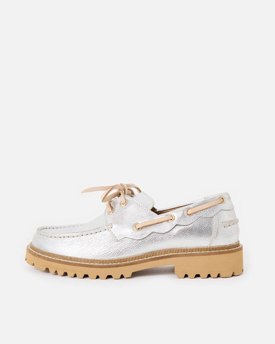 Metallic Deck Shoes, €98, Oliver Bonas. Metallic Deck Shoes, €98, Oliver Bonas.