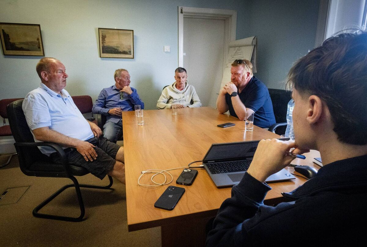 Kenneally Survivors, Jason Clancy, Paul Walsh, Colin Power and Kevin Keating speaking to Waterford News & Star journalist Darragh Murphy in our offices their week. Photo: Joe Evans Kenneally Survivors, Jason Clancy, Paul Walsh, Colin Power and Kevin Keating speaking to Waterford News & Star journalist Darragh Murphy in our offices their week. Photo: Joe Evans