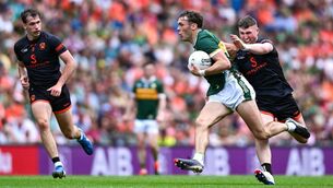 <p>David Clifford of Kerry in action against Oisin Conaty of Armagh. Pic: Shauna Clinton/Sportsfile</p>