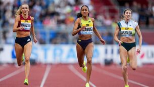 <p>Sharlene Mawdsley finished third in the 400m at the Golden Spike meeting in Ostrava, a race won by Lurdes Gloria Manuel from Czechia. Pic: Sona Maleterova/Getty Images)</p>