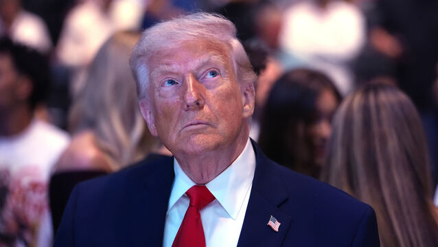 <p>President Donald Trump attends the UFC 327 at Kaseya Center, Saturday, April 11, 2026, in Miami. Picture: AP Photo/Julia Demaree Nikhinson, Pool</p>