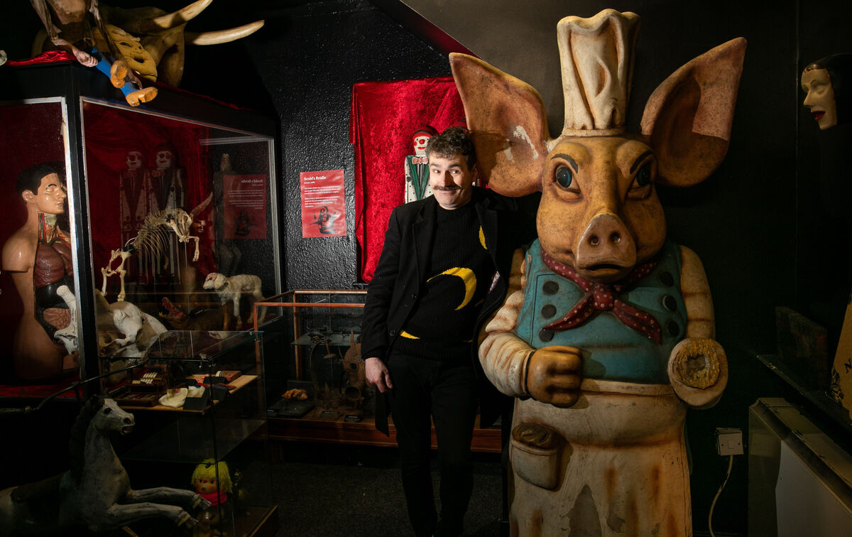 Paul Mangan from at the Museum of Curiosities in Pembrooke Street Lower Dublin. Paul Mangan from at the Museum of Curiosities in Pembrooke Street Lower Dublin.