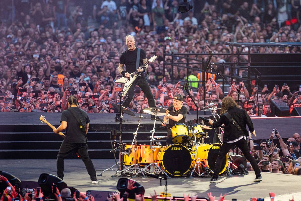 Metallica on stage in Berlin during the current tour. (Photo by Rainer Keuenhof/Redferns) Metallica on stage in Berlin during the current tour. (Photo by Rainer Keuenhof/Redferns)