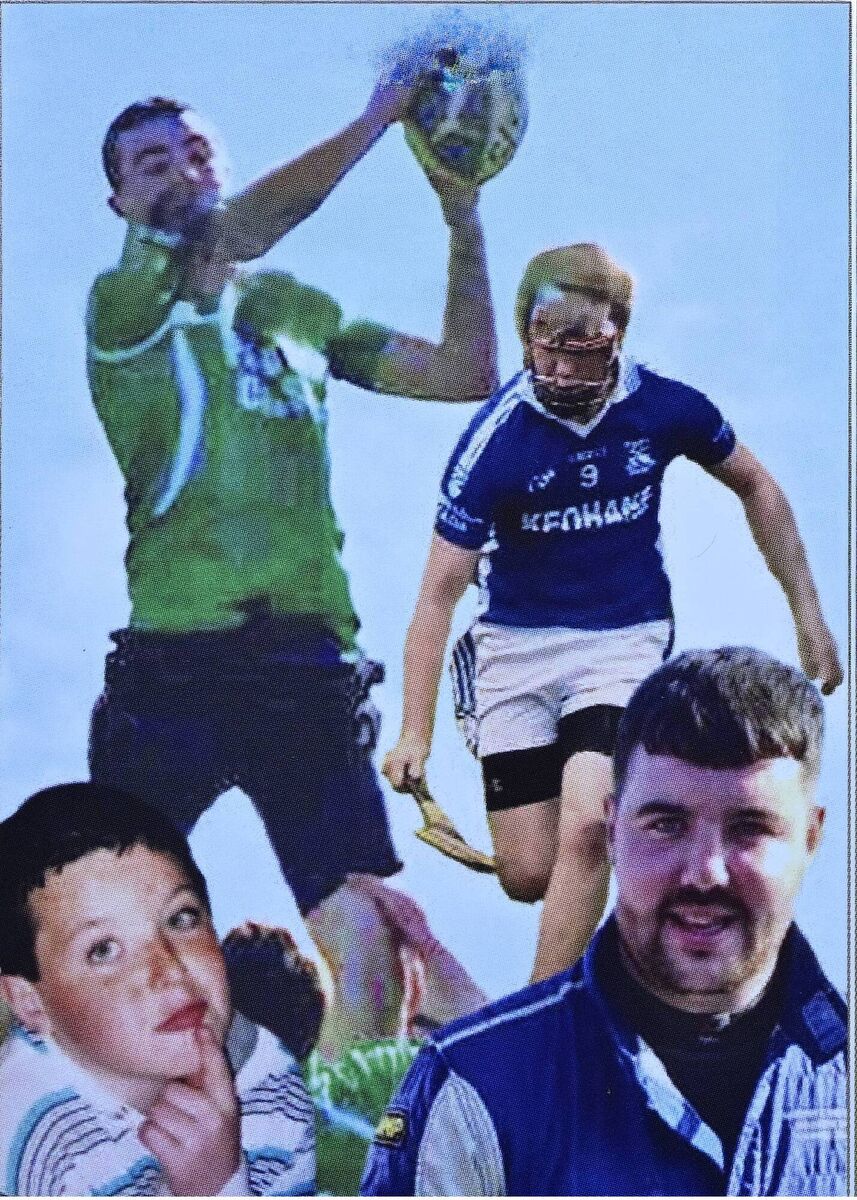 A montage of images of Eoin McCarthy, playing rugby and hurling. A montage of images of Eoin McCarthy, playing rugby and hurling.