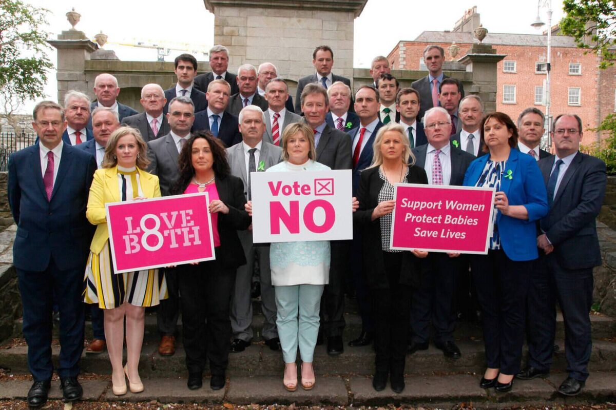 Fianna Fáil members supporting a no vote ahead of the Eighth Amendment referendum in 2018. File picture Fianna Fáil members supporting a no vote ahead of the Eighth Amendment referendum in 2018. File picture