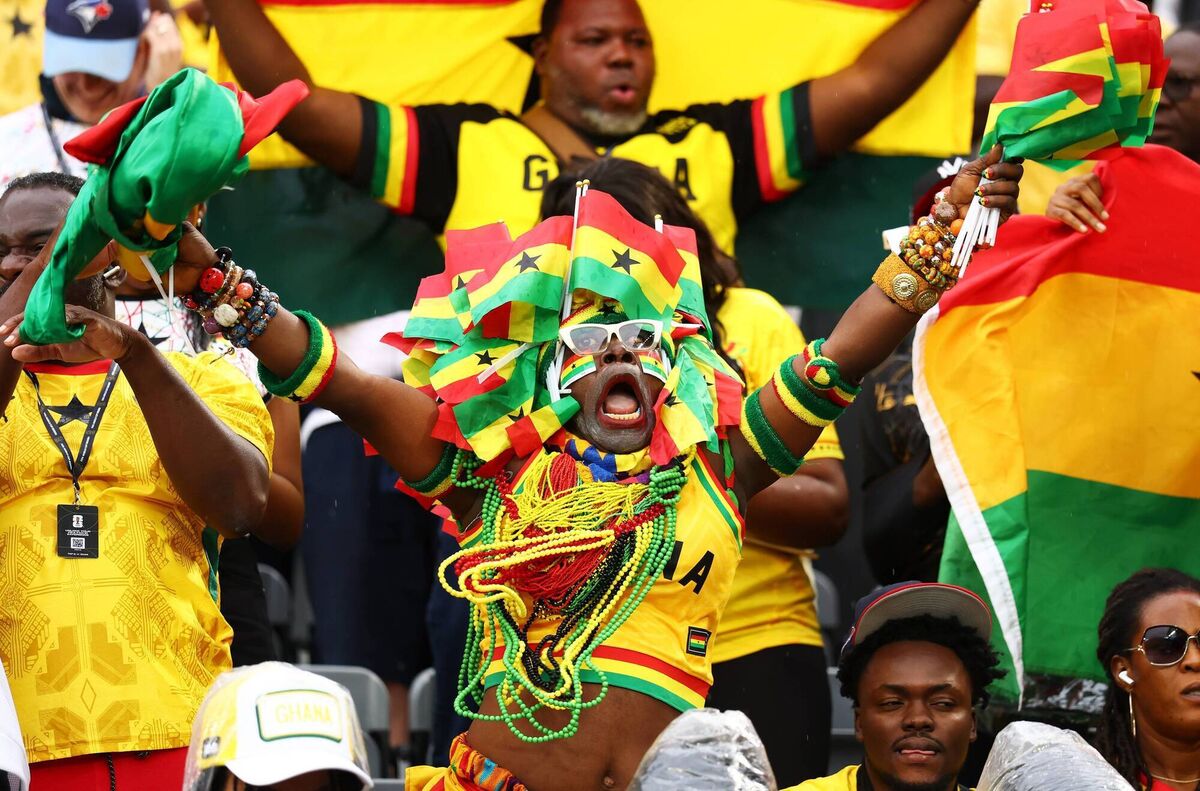 ROOM FOR MORE FLAGS?: Fans of Ghana show their support from the stands. Picture: Robert Cianflone/Getty ROOM FOR MORE FLAGS?: Fans of Ghana show their support from the stands. Picture: Robert Cianflone/Getty